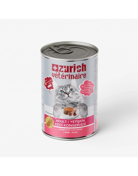 Zurich Veterinaire Pate Kuzulu Yetişkin Kedi Konservesi 415 gr
