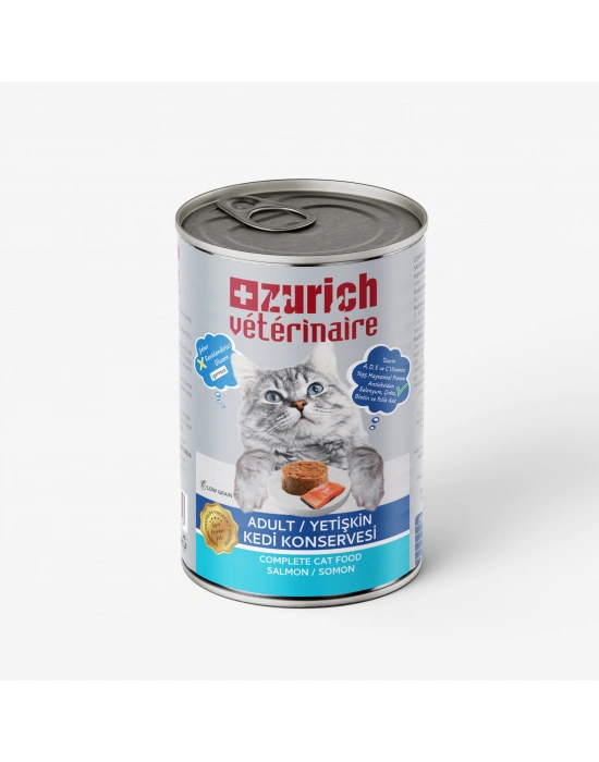 Zurich Veterinaire Pate Somonlu Yetişkin Kedi Konservesi 415 gr
