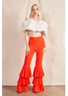 Fiesta Ruffled High Waist Pants
