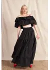 Midnight Taffeta Skirt