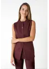 Vivira Burgundy Pants - Vest Set