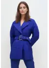 Saphira Blue Belted Jacket