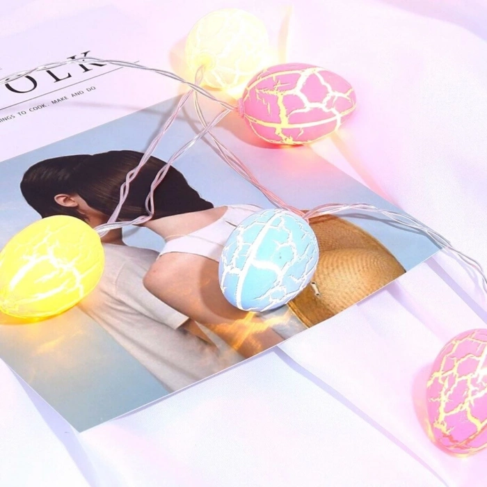 10'lu Renkli Yumurta Şeklinde Dekoratif Dolama Led Aydınlatma (5250)