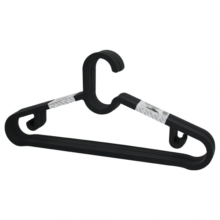 10PCS PLASTİK - ANTRASİT GRİ ELBİSE ASKISI (5250)