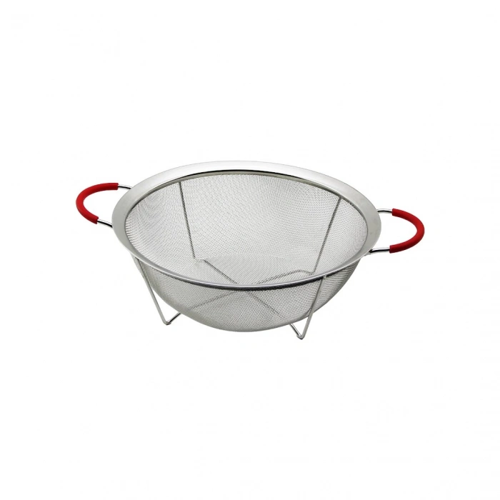 22CM TEL SEPET METAL SÜZGEÇ SİLİKON KILIFLI KULP METAL ÇERÇEVE - AYAK (5250)