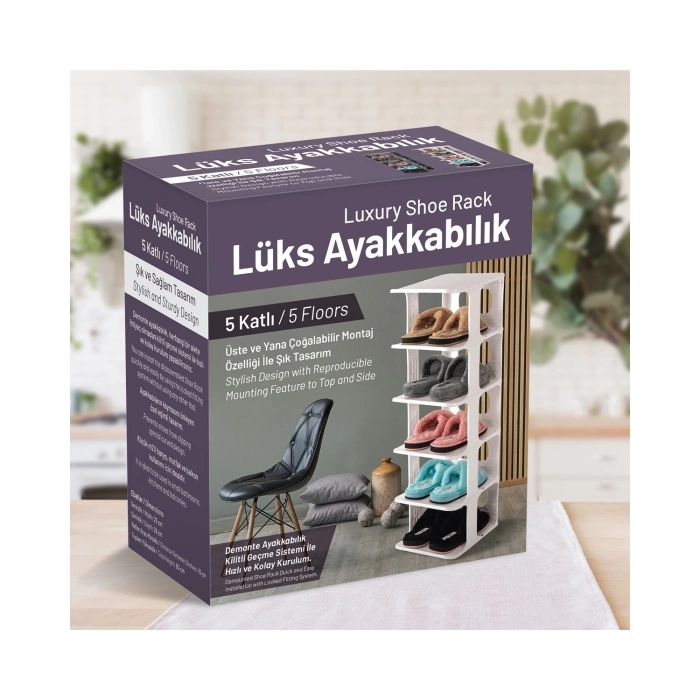 5 Katlı Pratik Ayakkabılık - Ayakkabı Rafı (5250)