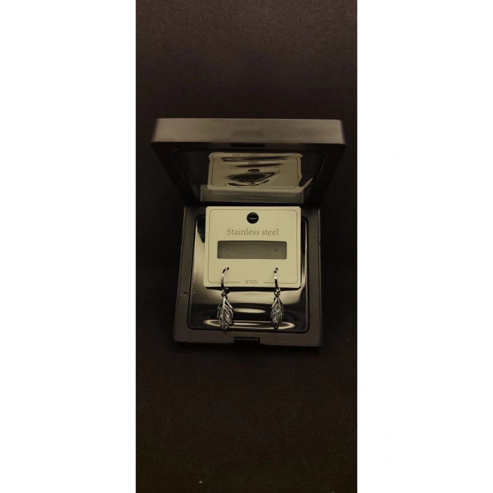 stainless steel yaprak desenli paslanmaz çelik küpe