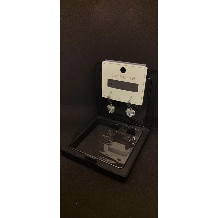 Stanless Stell Paslanmaz Çelik Küpe – Kalp Detaylı - Şık Kutu Hediyeli