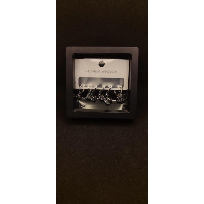 Stainless Steel Paslanmaz Çelik & Zirkon Detaylı Küpe - Şık Kutu Hediyeli - Şık Kutu Hediyeli