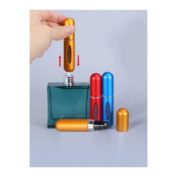 Parfüm Şişesinden Doldurulabilir Çanta Içi Parlak Pembe Mini Cep Parfüm Şişesi 5 ml