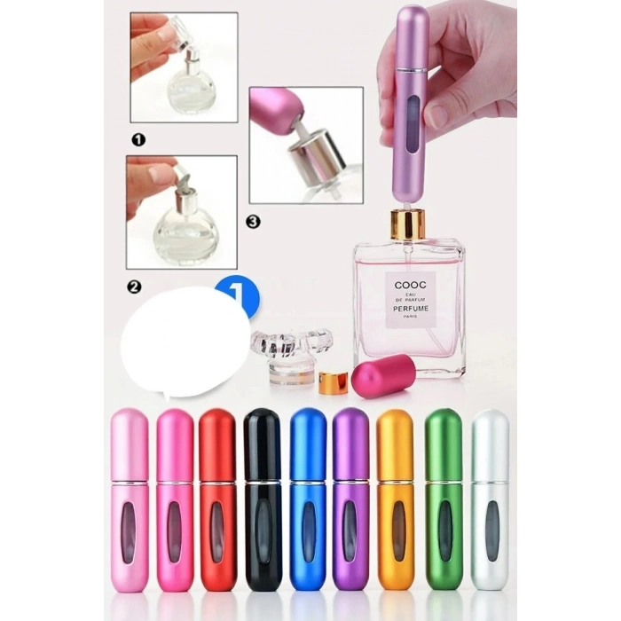 Doldurulabilir Mini Parfüm Şişesi Cep Parfüm Sprey Şişesi Seyahat Bakım