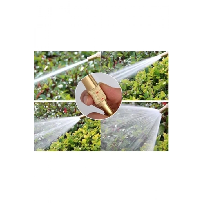 Ayarlanabilir yüksek basınçlı bahçe hortum başlığı gold 1 adet