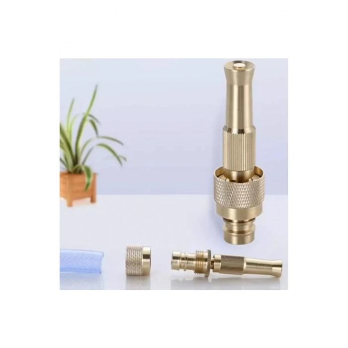 Ayarlanabilir yüksek basınçlı bahçe hortum başlığı gold 1 adet