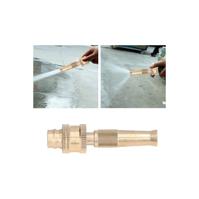 Hortum Başlığı Kelepçeli Ayarlanabilir Basınçlı Hortum Ucu Tazyik Aparatı Gold Renk