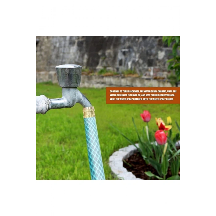 Hortum Başlığı Kelepçeli Ayarlanabilir Basınçlı Hortum Ucu Tazyik Aparatı Gold Renk