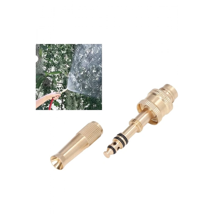 Hortum Başlığı Kelepçeli Ayarlanabilir Basınçlı Hortum Ucu Tazyik Aparatı Gold Renk