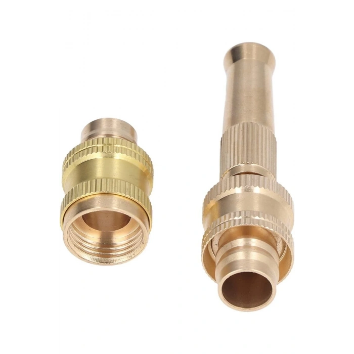 Hortum Başlığı Kelepçeli Ayarlanabilir Basınçlı Hortum Ucu Tazyik Aparatı Gold Renk