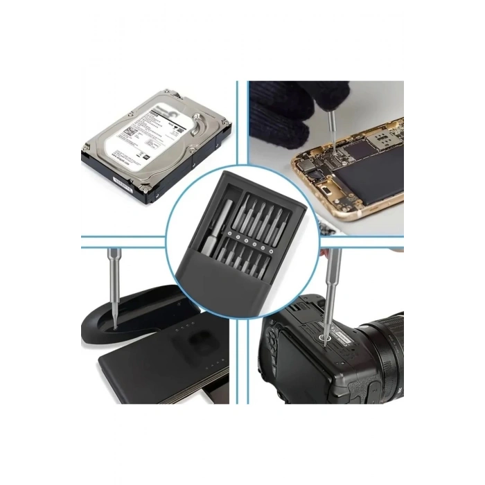 25 Parça Çok Fonksiyonlu Hassas Tornavida Seti – Telefon Tablet Elektronik Tamir Tornavida Seti