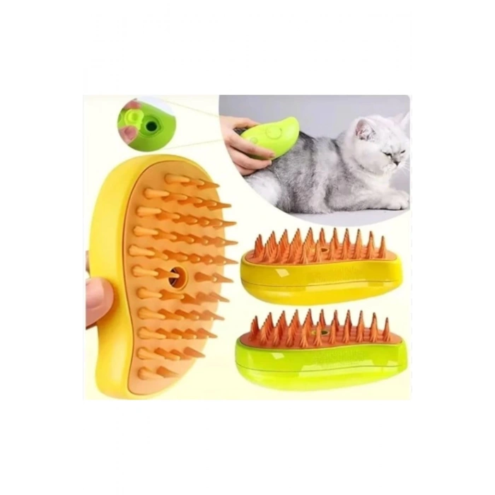 Pratik Şarjlı Soğuk Buharlı Kedi Köpek Fırçası Tarağı ( Lisinya )