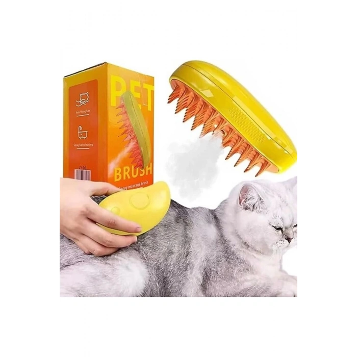 Pratik Şarjlı Soğuk Buharlı Kedi Köpek Fırçası Tarağı ( Lisinya )