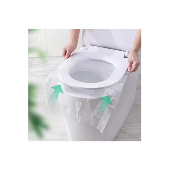 Pratik Hijyenik Tek Kullanımlık Klozet Kapağı Poşeti 50 Adet ( Lisinya )