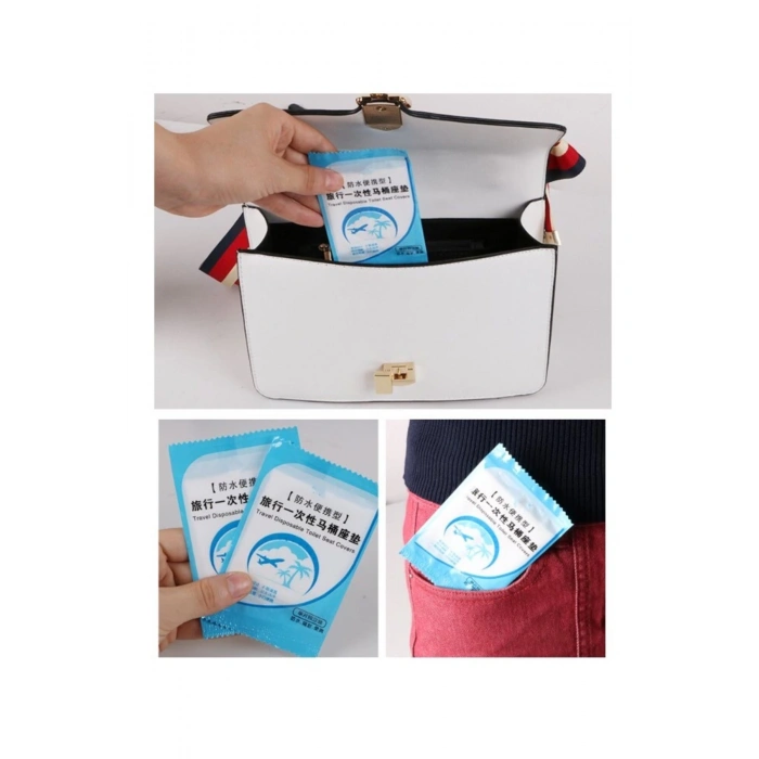 Pratik Hijyenik Tek Kullanımlık Klozet Kapağı Poşeti 50 Adet ( Lisinya )