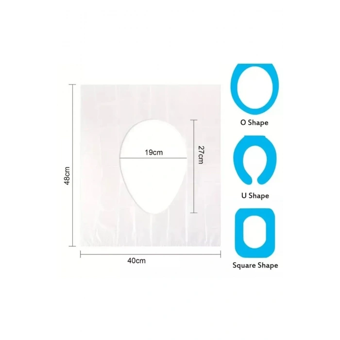 Pratik Hijyenik Tek Kullanımlık Klozet Kapağı Poşeti 50 Adet ( Lisinya )