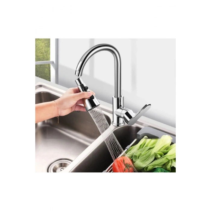 3 Fonksiyonlu Metalik Musluk Başlığı