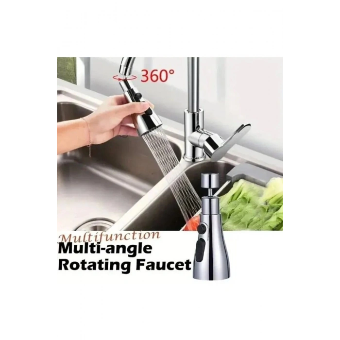 3 Fonksiyonlu Metalik Musluk Başlığı