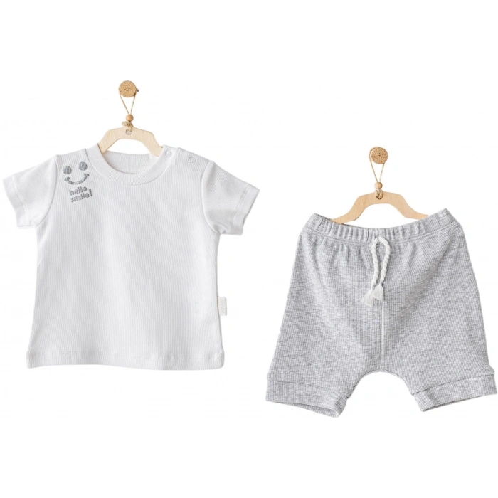 Andywawa AC25894 2Li Basic Bebe Takım Grey Melange