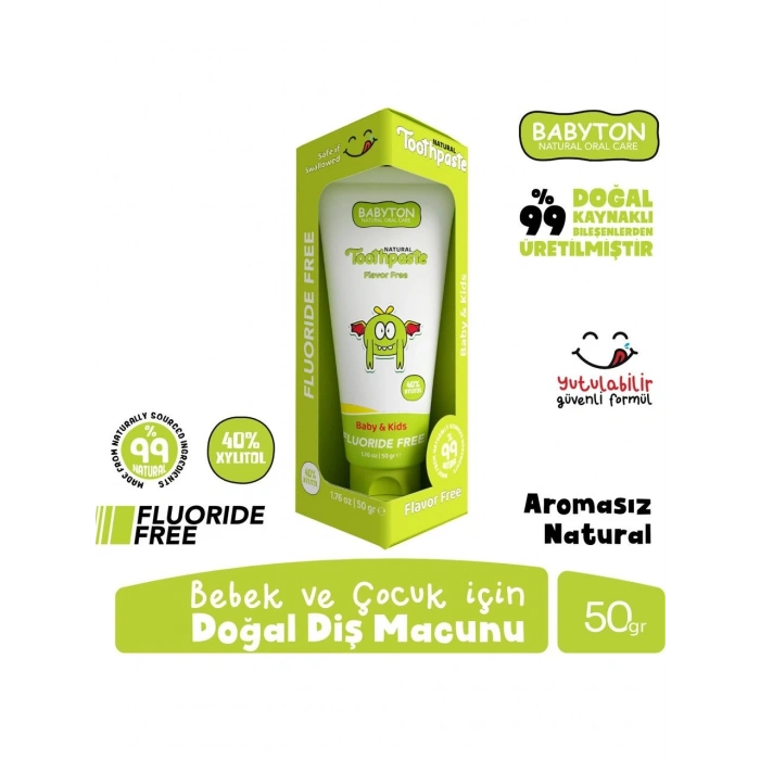 Babyton Organik Diş Macunu Natural 50gr