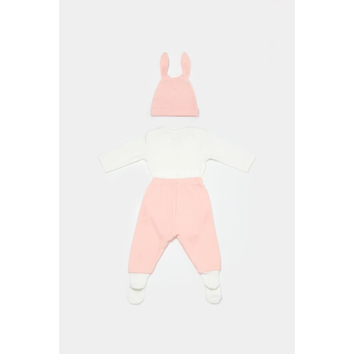 Bibaby Biorganic Bunny 3Lü Bebek Takım 73326 Pembe