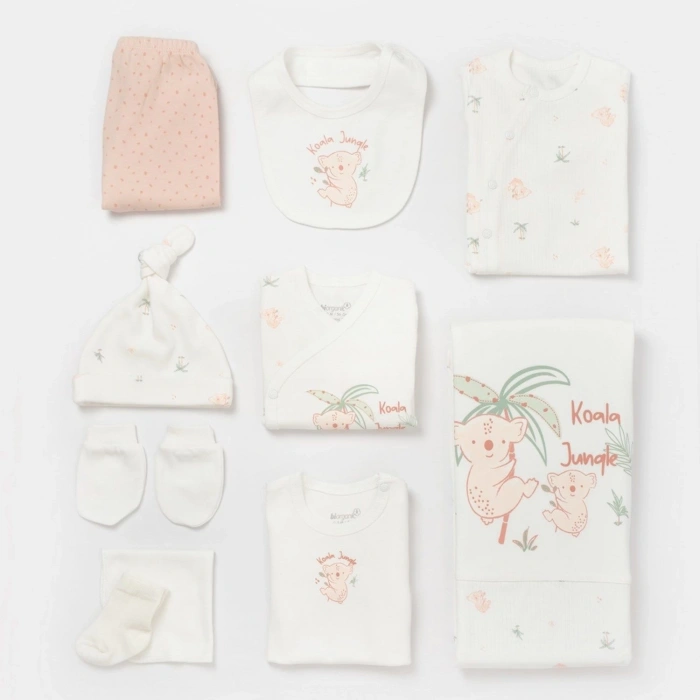 Bibaby Biorganic Koala Jungle 10Lu Hastane Çıkış Seti 63226 Pembe