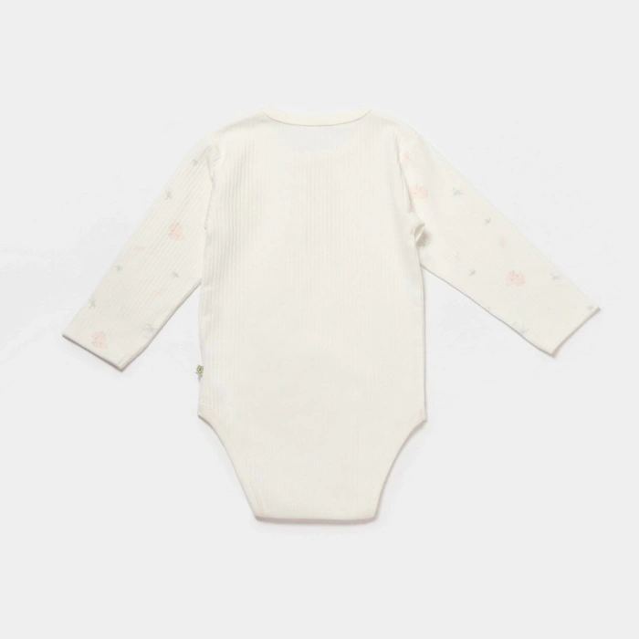 Bibaby Biorganic Koala Jungle Uzun Kol Bebek Body 56973 Pembe