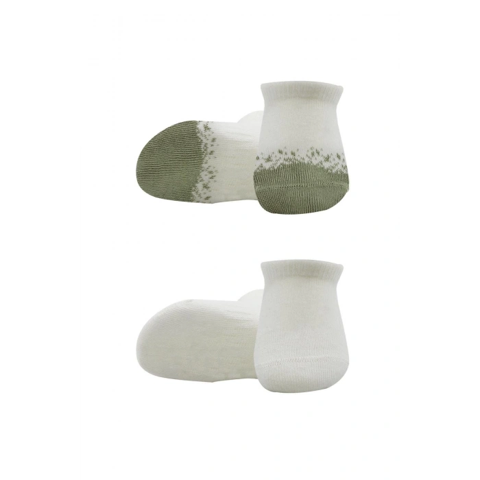 Bistyle 2Li Penye Sneakers Çorap BS20105 Nil Ekru