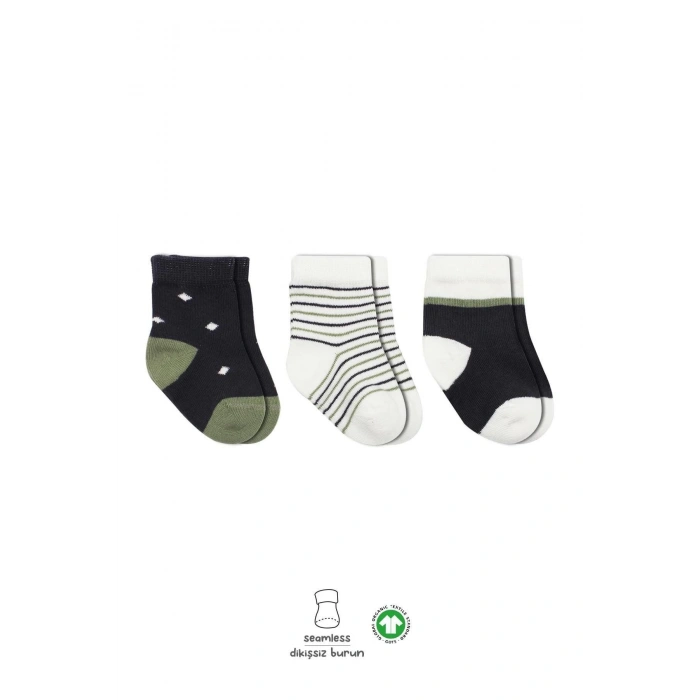 Bistyle 3Lü Penye Erkek Soket Çorap BS10111 Antrasit