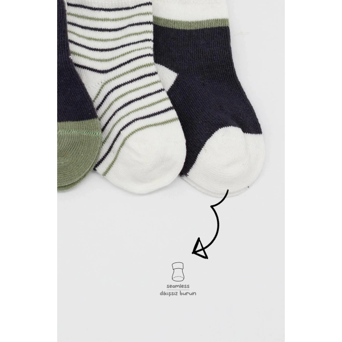 Bistyle 3Lü Penye Erkek Soket Çorap BS10111 Antrasit