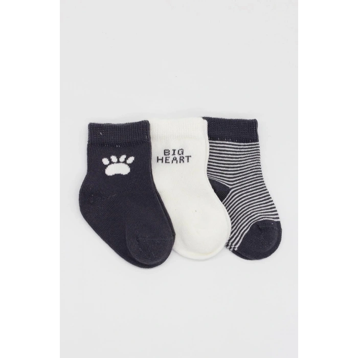 Bistyle 3Lü Penye Soket Çorap BS10110 Antrasit