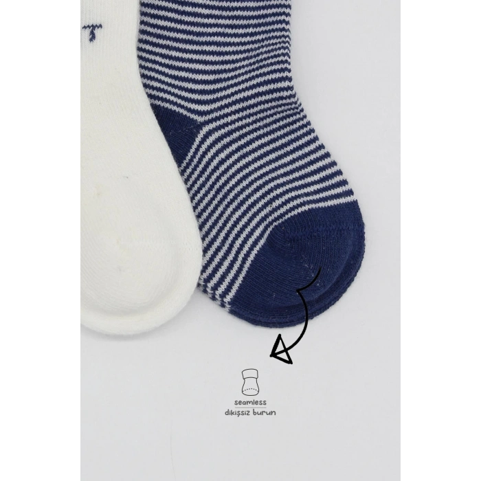 Bistyle 3Lü Penye Soket Çorap BS10110 İndigo