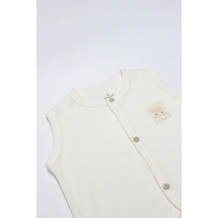 Bistyle Modal Flying Balloons Bebek Yelek BS18110 Ekru