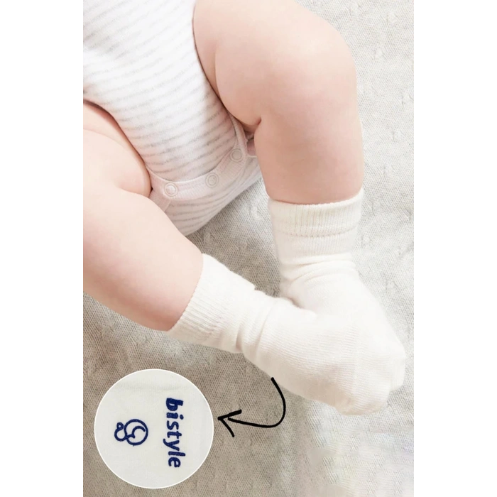 Bistyle Puanlı Kaymaz Penye Soket Çorap 3Lü BS10108 İndigo
