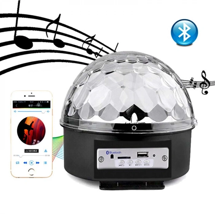 Bluetooth Sd Aux Usb Led Disko Lamba Topu Speaker (5250)