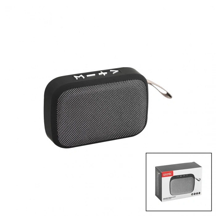 BLUETOOTH WİRELESS  MİNİ  HOPARLÖR SPEAKER  USB ŞARJLI   3W  300mAH PİL - MİKROFON - KART GİRİŞİ AS-02 (5250)