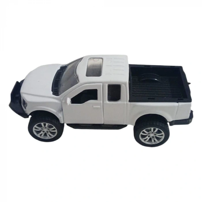 Çek Bırak Metal Arazi Aracı 13 cm - Beyaz