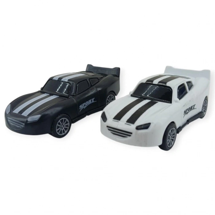 Çek Bırak Nascar Arabası 10.5 Cm - BP-035-SİYAH/BEYAZ