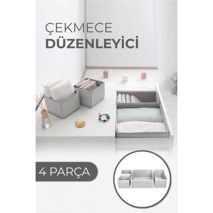 Çekmece Düzenleme Kutu Seti Organizer 4lü Set (5250)