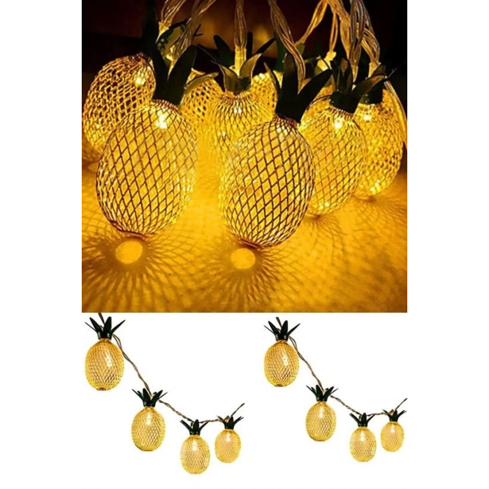 Dekoratif Pilli Pineapple Ananas Pilli Şerit Led Işık (1 Metre) (5250)
