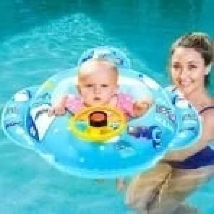 Direksiyonlu Şişme Bot Bebek Simidi  (6-36 Ay) -  52970 MAVİ