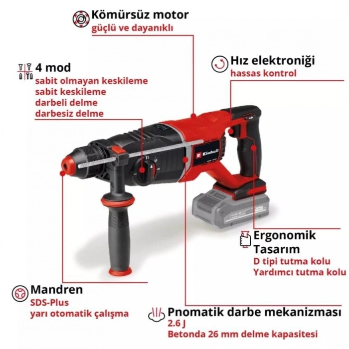 Einhell TP HD 18/26 D Lİ BL Solo Kırıcı Delici
