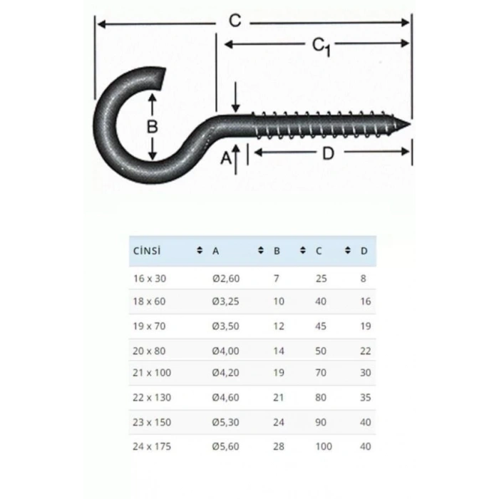 Ennalbur BA23150 23X150 Açık Piton 10 Adet